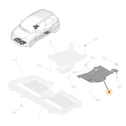 Genuine Left Air Deflector - Citroen C3 | 7013P2