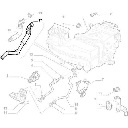Genuine AC Flex Hose - Fiat Multipla 1998-2010 | 46771020