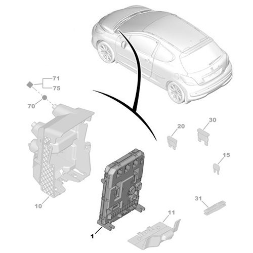 Genuine Control Fuse Box - Peugeot 207 | 6580NJ