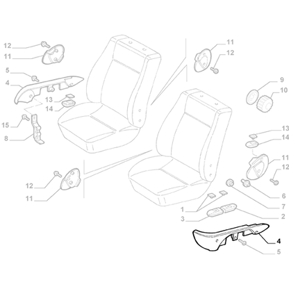 Genuine Front Seat Cover - Fiat Doblo 2000-2016 | 183584160