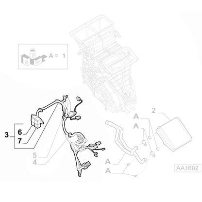 Genuine AC Cable Harness - Fiat Punto / Alfa Romeo Mito | 77366295