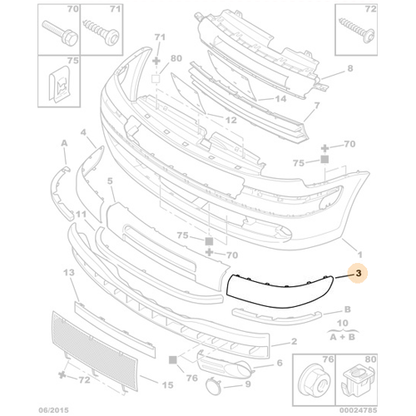 Genuine Front Left Bumper Corner Protector - Citroen Xsara Picasso | 7452CG