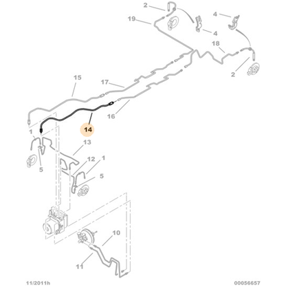 Genuine Brake Hose - Citroen Relay III / Peugeot Boxer III | 4888C6