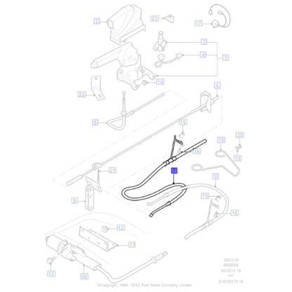 Genuine Parking Brake Cable - Ford Transit 2000-2014 | 1494893