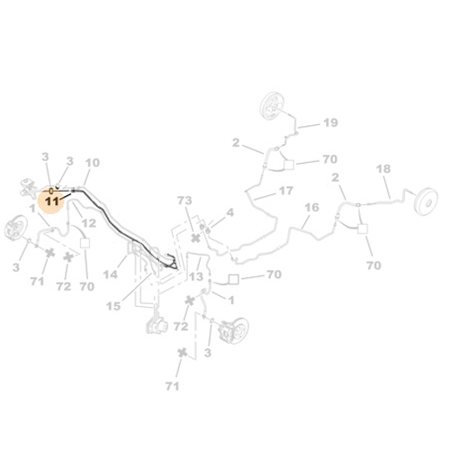 Genuine Brake Hose - Peugeot 107 / C1| 4888T3