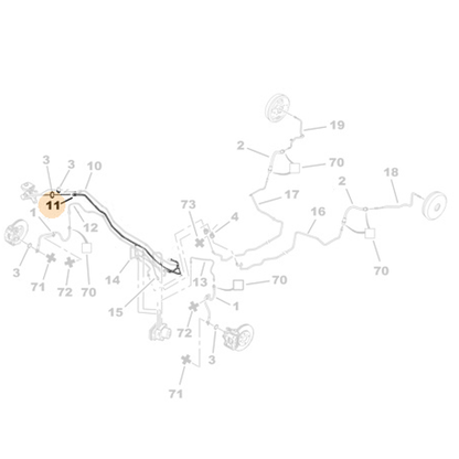 Genuine Brake Hose - Peugeot 107 / C1| 4888T3