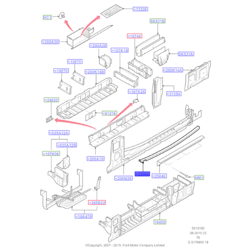 Genuine Side Step / Sliding Door Track - Ford Transit 2006-2013 | 1808951