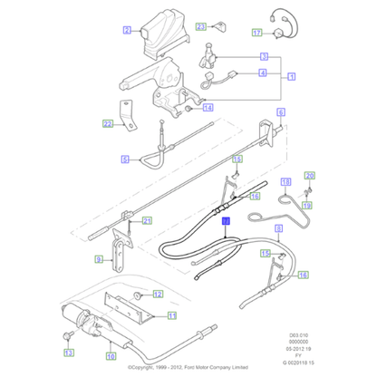 Genuine Parking Brake Cable - Ford Transit 2000-2006 | 4639309