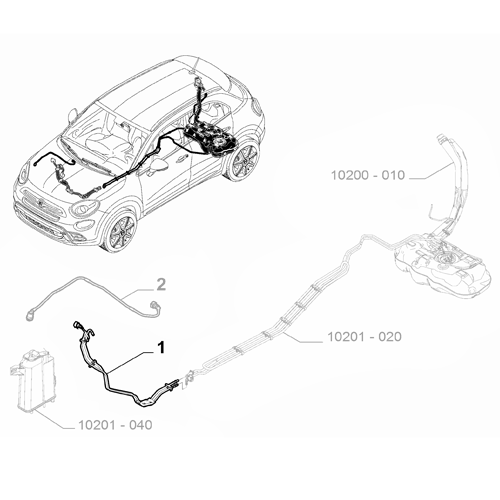 Genuine Rigid Pipe - Fiat 500X / Jeep Renegade 2015- | 52017217