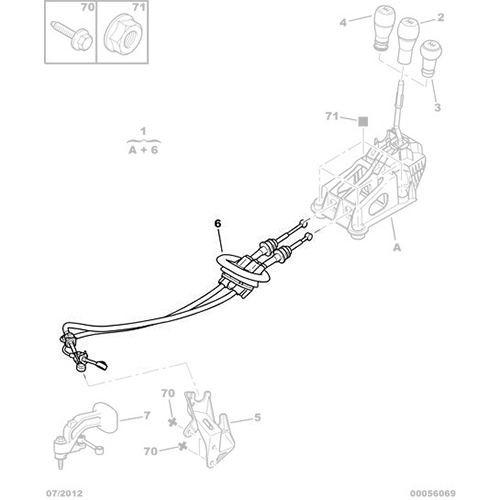 Petrol Gear Selection Control Cable - Citroen C3 2002-2005 | 2444FC