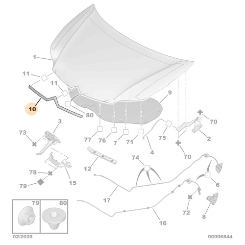 Genuine Chrome Bonnet Moulding - Citroen C4 | 796622