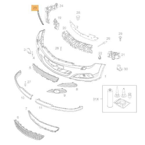 Genuine Headlamp Rubber Seal - Vauxhall Astra 2004-2010 | 24460280
