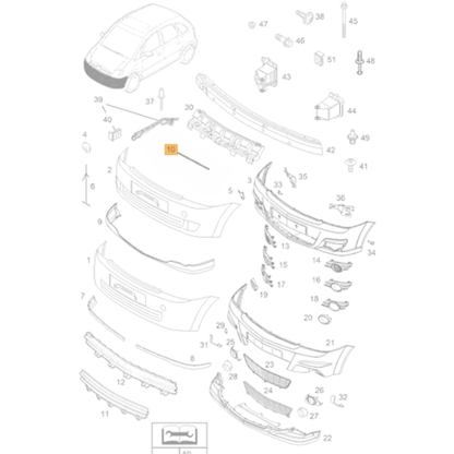 Genuine Headlamp Front Sealing Strip - Vauxhall Meriva A 2003-2010 | 13203116