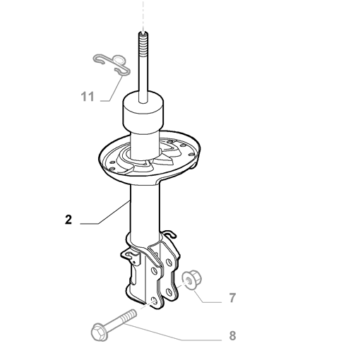 Genuine Front Left Shock Absorber - Fiat Punto 2005-2018 | 51796541