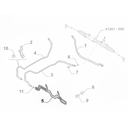 Genuine Power Steering Return Pipe - Fiat Fiorino 2007-2024 | 51920107