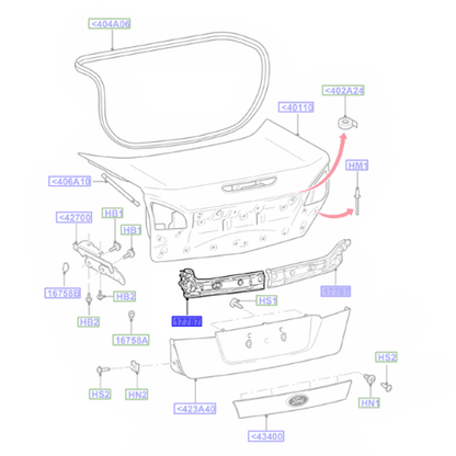 Genuine Left Rear Bumper Mounting Bracket - Ford Mondeo 2007-2014 | 1682805