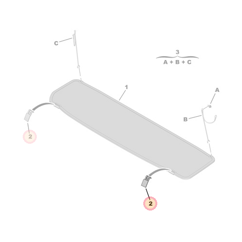 1x Genuine Peugeot 108 Lh Parcel Shelf Clip | 16121684ZD