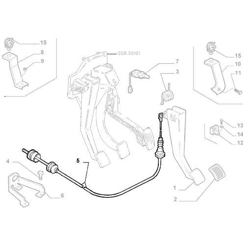 Genuine Clutch Release Wire - Fiat Ducato 1994-2002 | 1336432080