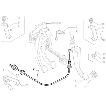 Genuine Clutch Release Wire - Fiat Ducato 1994-2002 | 1336432080