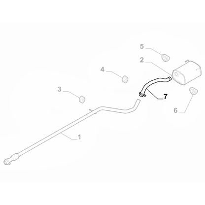 Genuine Exhaust Pipe Silencer - Fiat 500 2007-2012 | 52023880