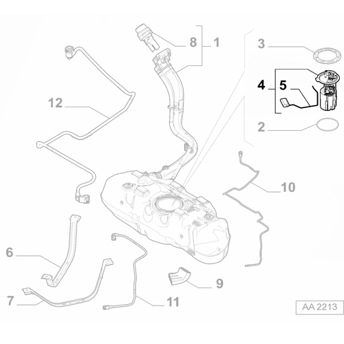 Genuine Fuel Pump - Fiat Panda Petrol 2012- | 52041066