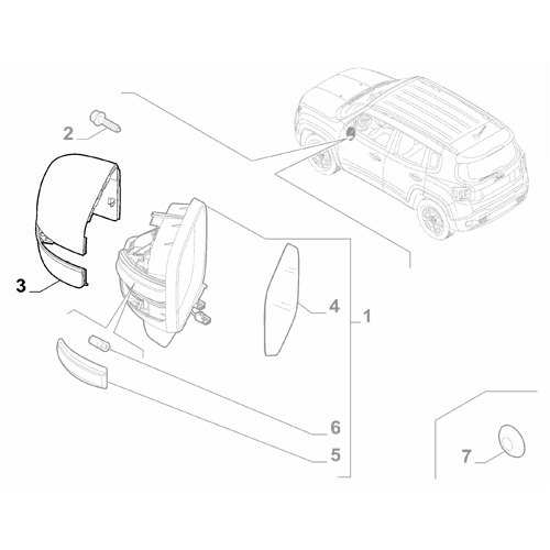 Genuine Right Mirror Cap - Jeep Renegade 2018- | 735613544