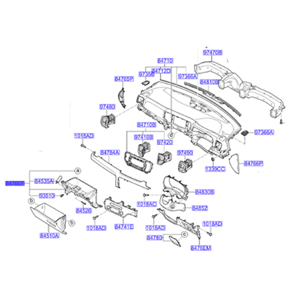 Genuine Left Lower Crash Panel - Kia Sportage 2015-2022 | 84540F1900WK