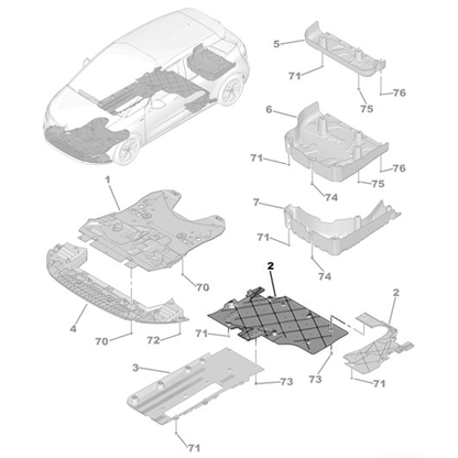 Genuine Left Air Deflector - Citroen C4 Picasso / Spacetourer | 9815318580