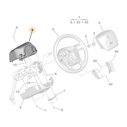 Genuine Steering Wheel Column Cover - Peugeot Boxer / Relay 3 | 1607084180