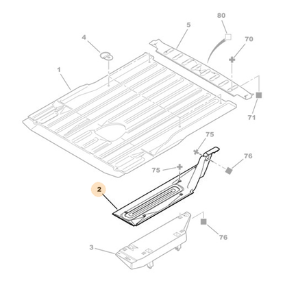 Genuine Left Sidememb Lining - Citroen Nemo / Peugeot Bipper | 8338PZ