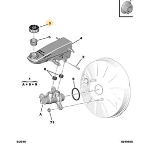 Brake Fluid Reservoir Filler Cap - Peugeot Expert | 464331