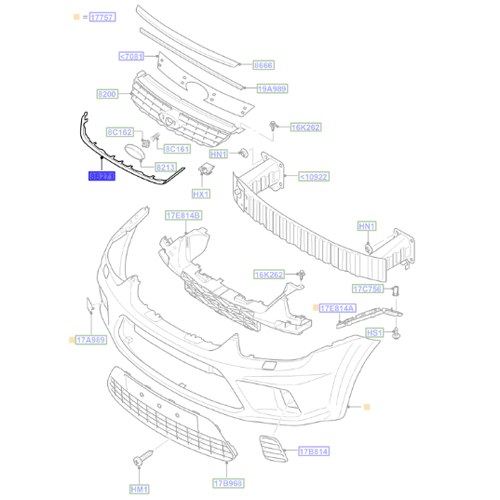 Genuine Radiator Grille Frame - Ford Focus C-Max 2007-2010 | 1513250