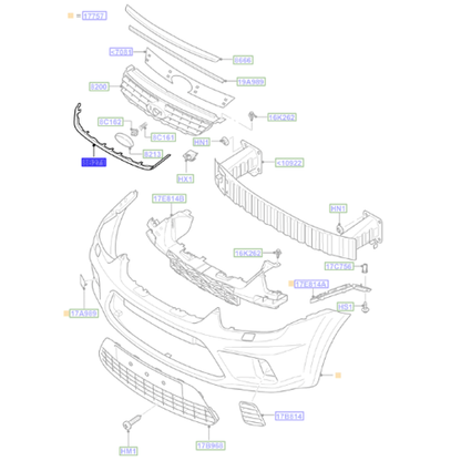 Genuine Radiator Grille Frame - Ford Focus C-Max 2007-2010 | 1513250