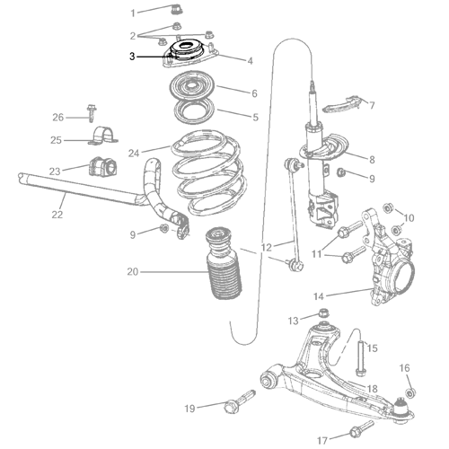 Genuine Front Upper Suspension Bearing - Jeep Compass 2007-2017 | K05085458AA