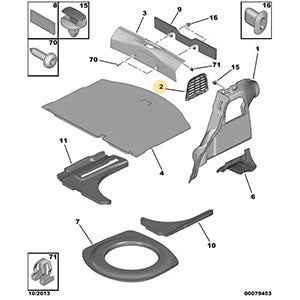 Rear Internal Vent Cover - Citroen DS3 2010-2019 | 7473XR