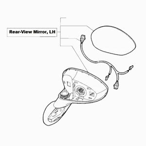 Rear View Mirror Left Hand Side - Abarth | 735655747