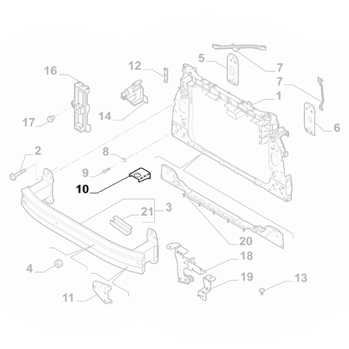 Genuine Radiator Bracket - Jeep Compass 2020-Onwards 1.6 | 53327022