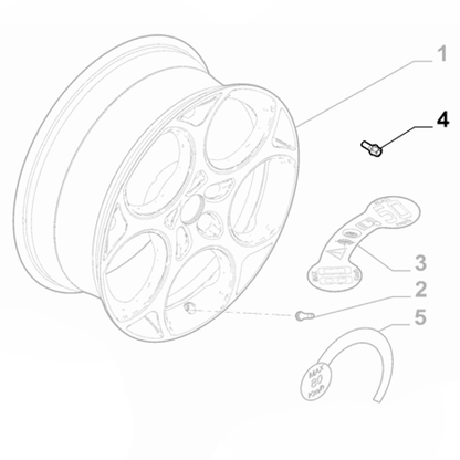 1x Genuine Spare Wheel Stud - Fiat | 52129037