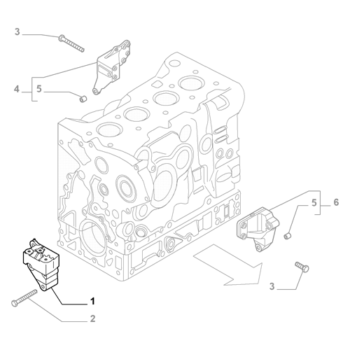 Genuine Engine Lower Support Bracket - Fiat Ducato 2006-2022 | 5802125035