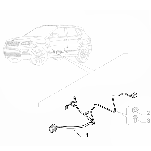Genuine Front Door Cable Harness - Jeep Compass 2021-Onwards | 52215502