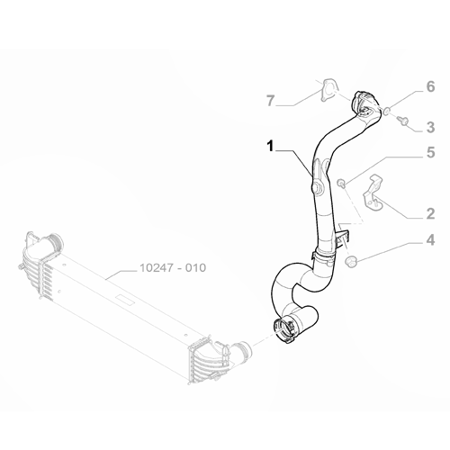 Genuine Radiator Flex Sleeve - Fiat 500X / Jeep Compass / Renegade | 52076417
