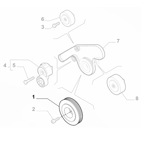 Genuine Driving Pulley - Fiat Ducato / Alfa Romeo Giulietta | 46353588