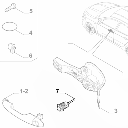 Genuine Front Door Driver Lock - Fiat Tipo 2015-Onwards | 6000631016