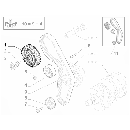 Genuine Camshaft Variator - Fiat / Alfa Romeo / Lancia | 46341520