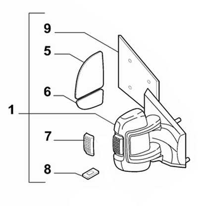 Genuine Left Wing Mirror - Fiat Ducato 2014-Onwards | 735773339