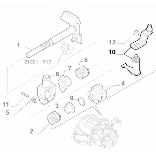 Genuine Gear Shaft Lever - Fiat 500 / Panda / Punto | 71773829