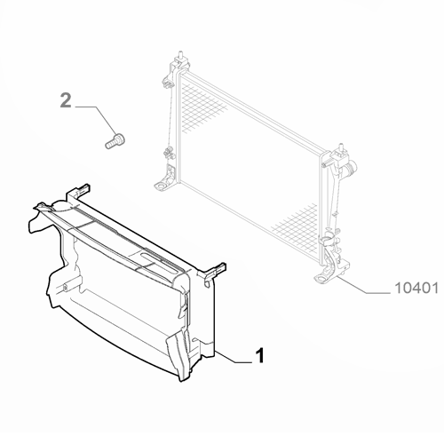 Genuine Radiator Frame - Fiat 500 2015-Onwards | 52026490
