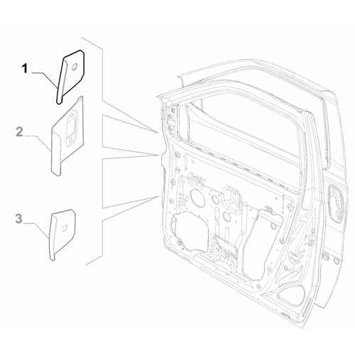 Genuine Front Door Right Upper Bracket - Fiat 2015-2023 | 52063624