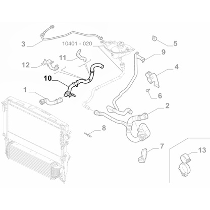 Genuine Radiator Hose - Alfa Romeo 2016-Onwards | 55275282