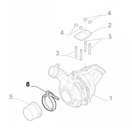 1x Genuine Turbo Collar Clap - Fiat Ducato 2014-2022 2.3 Diesel | 5801869051